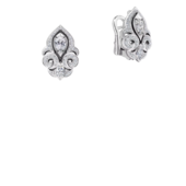 Серьги с верделитами и бриллиантами, белое золото