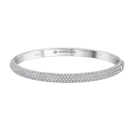 Браслет с бриллиантами, белое золото