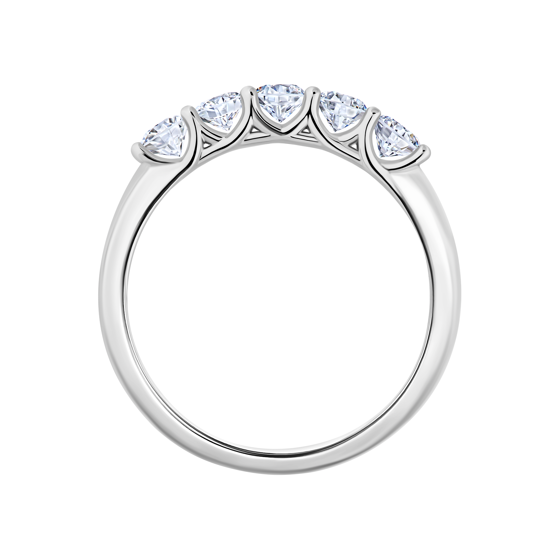 Кольцо с бриллиантами, белое золото