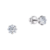 Пусеты с бриллиантами и сапфирами, белое золото