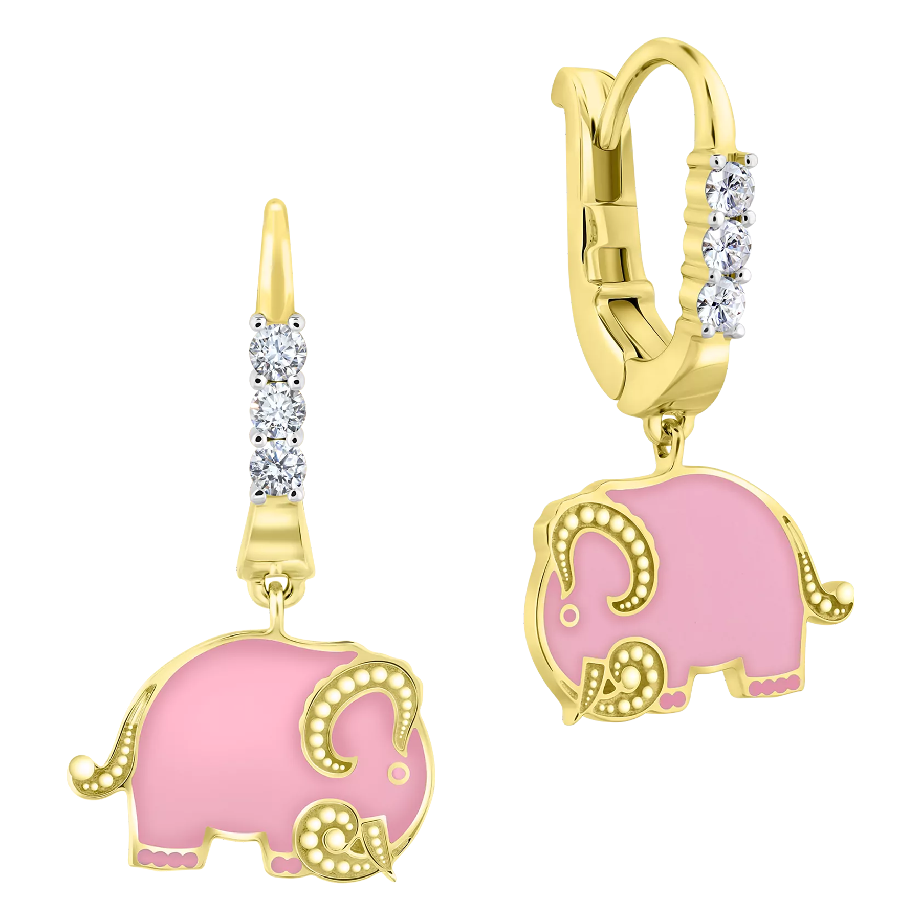 Серьги с бриллиантами, желтое золото, н.керамика