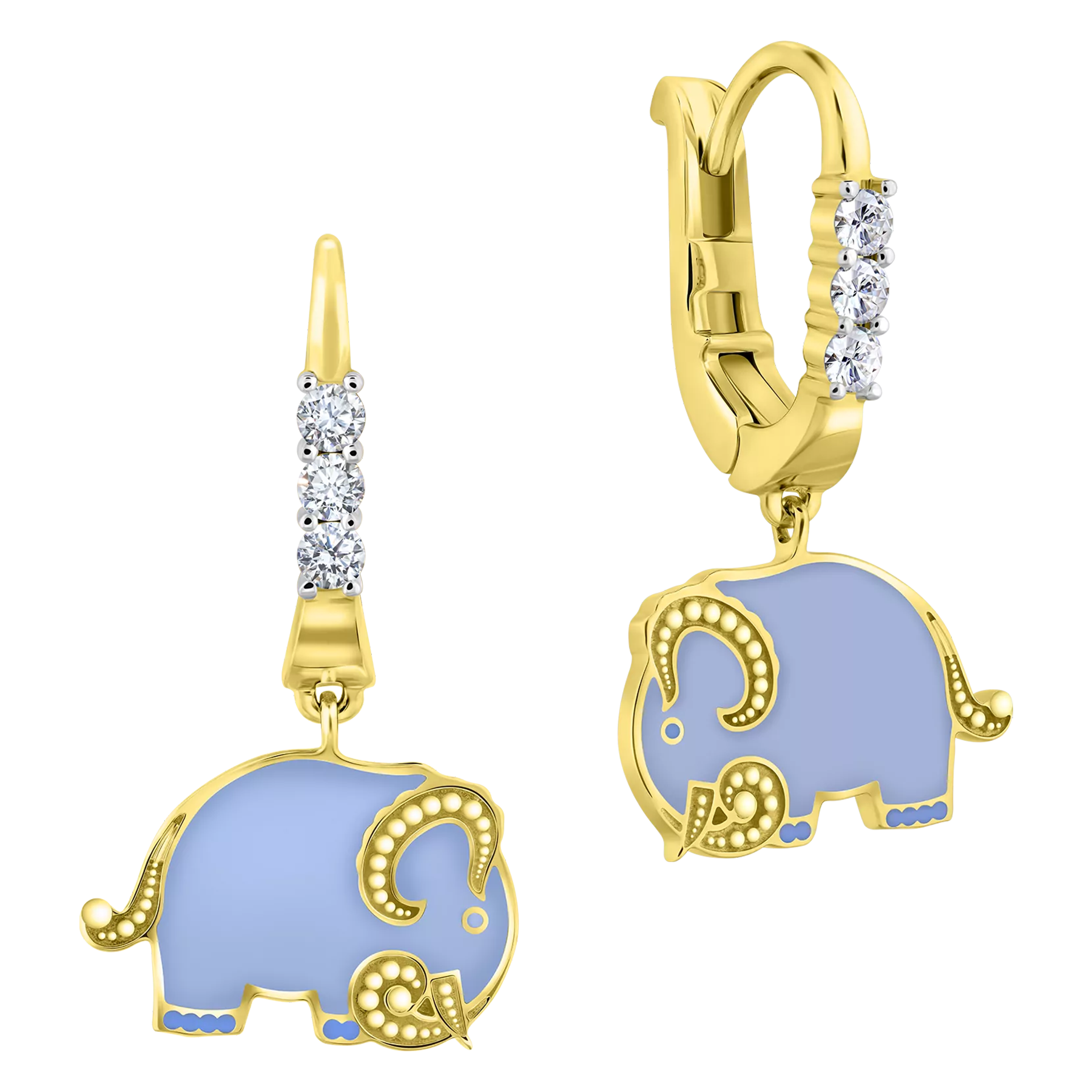 Серьги с бриллиантами, желтое золото, н.керамика