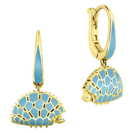 Серьги, желтое золото, н.керамика