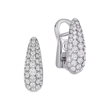 Серьги с сапфирами и бриллиантами, белое золото 2