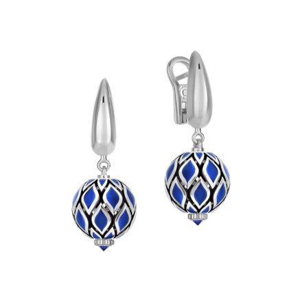 Серьги с сапфирами, белое золото