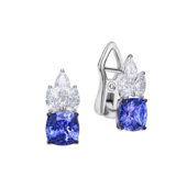 Серьги с танзанитами и бриллиантами, белое золото