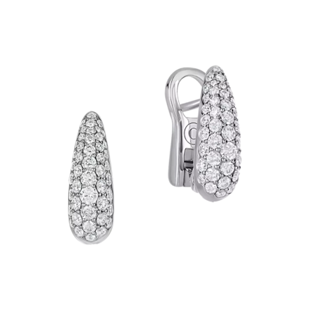 Серьги с бриллиантами, белое золото