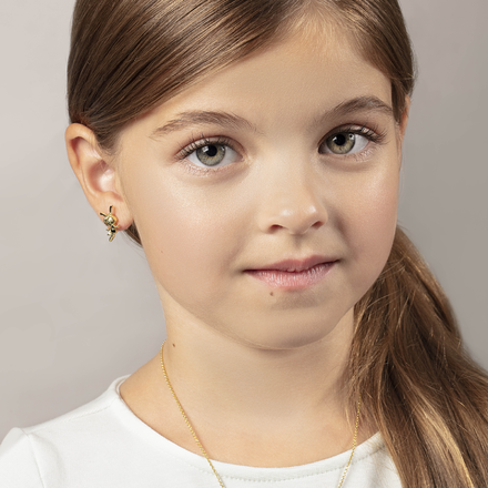 Пусеты, желтое золото, н.керамика 2