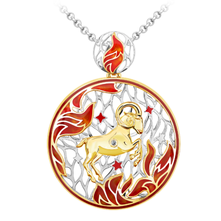 Подвес с бриллиантом, белое золото, н.керамика