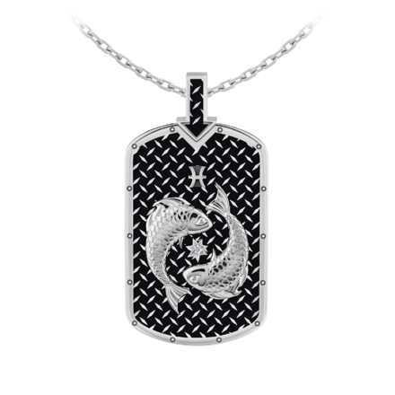 Подвес с бриллиантом, белое золото, нанокерамика