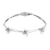 Браслет с бриллиантами, белое золото