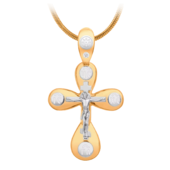 Подвес с бриллиантом, красное золото, н.керамика