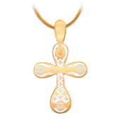 Подвес с бриллиантом, красное золото, н.керамика