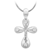 Подвес с бриллиантом, белое золото, н.керамика