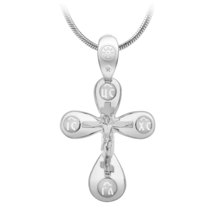 Подвес с бриллиантом, белое золото, н.керамика