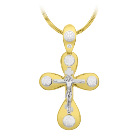 Подвес с бриллиантом, желтое золото, н.керамика