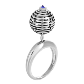 Кольцо с сапфиром, белое золото