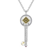 Подвес с рубином и бриллиантами, белое золото, н.керамика