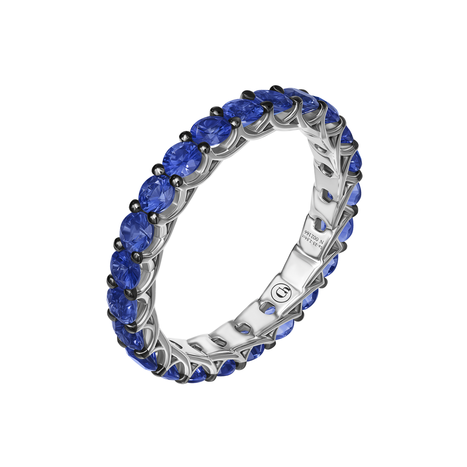 Кольцо с сапфирами, белое золото