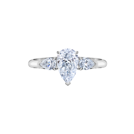 Помолвочное кольцо с бриллиантами, белое золото 3