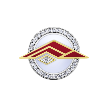 Нагрудный знак с бриллиантами, белое золото