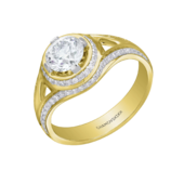 Кольцо с бриллиантами, желтое золото