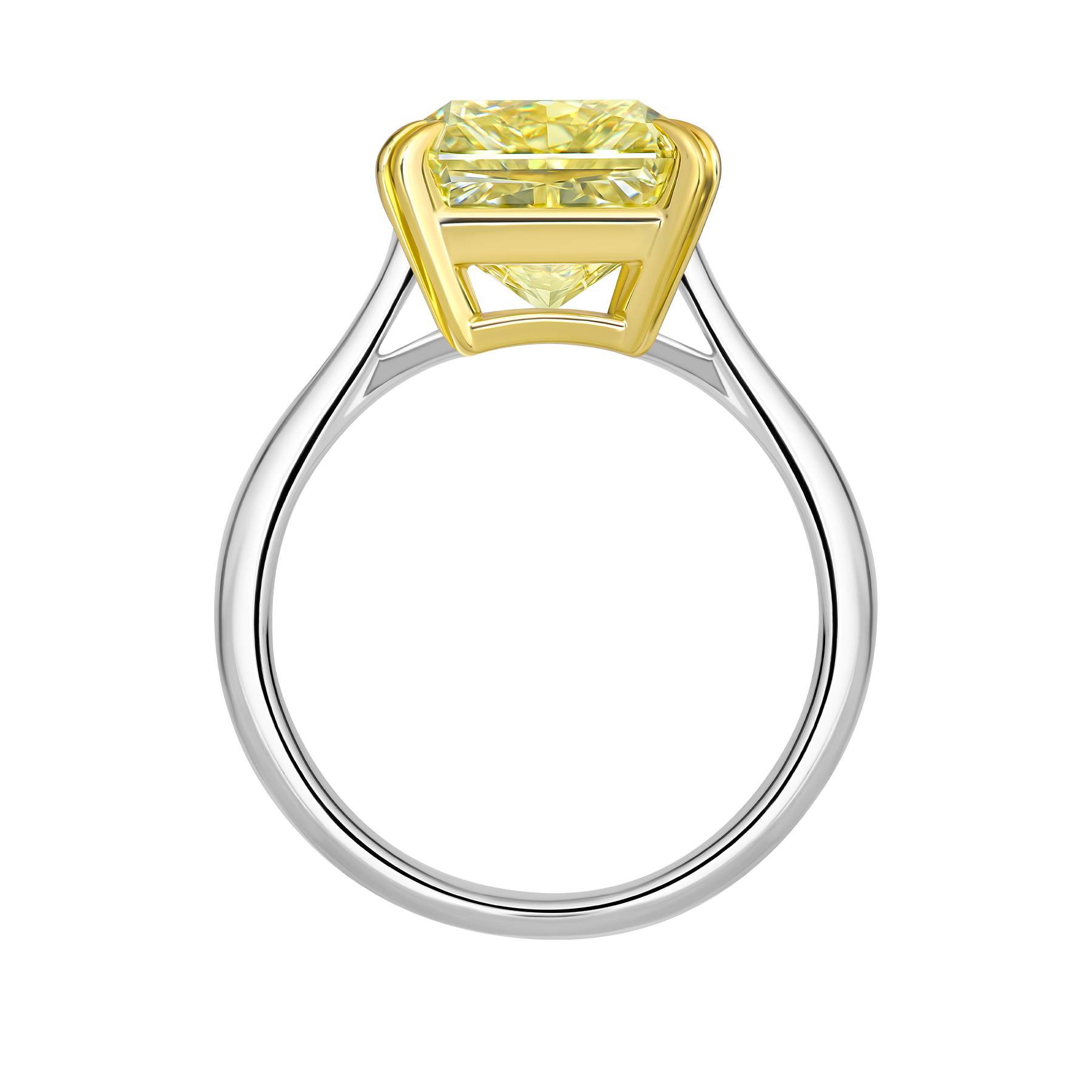 Кольцо с бриллиантом, белое золото