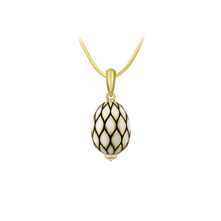 Подвес с бриллиантом, желтое золото, н.керамика