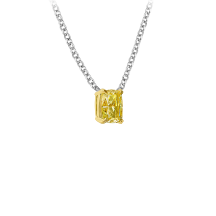 Колье с бриллиантом, белое золото 2