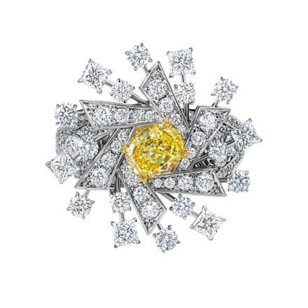 Кольцо с бриллиантами, белое золото 2