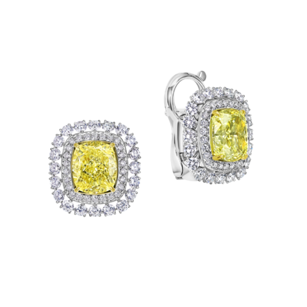 Серьги с бриллиантами, белое золото