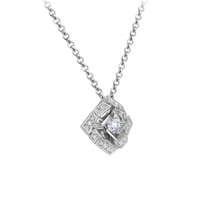 Колье с бриллиантами, белое золото 2