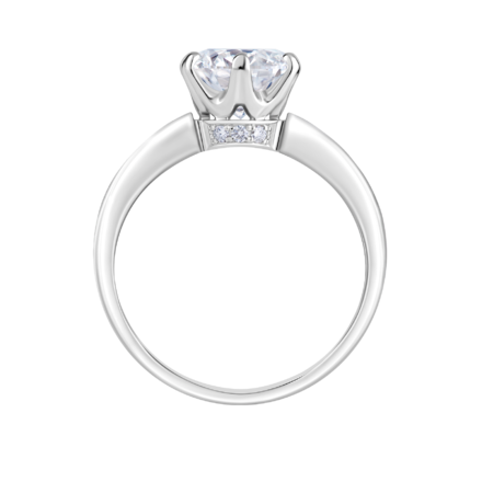 Кольцо с бриллиантами, белое золото 3