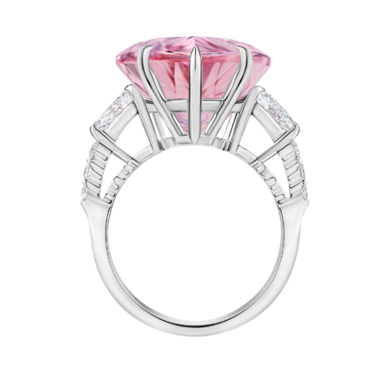 Кольцо с морганитом и бриллиантами, белое золото 3