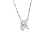 Колье с бриллиантами, белое золото