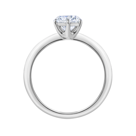Помолвочное кольцо с бриллиантом, белое золото 2