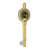 Подвес с бриллиантами, желтое золото, н.керамика