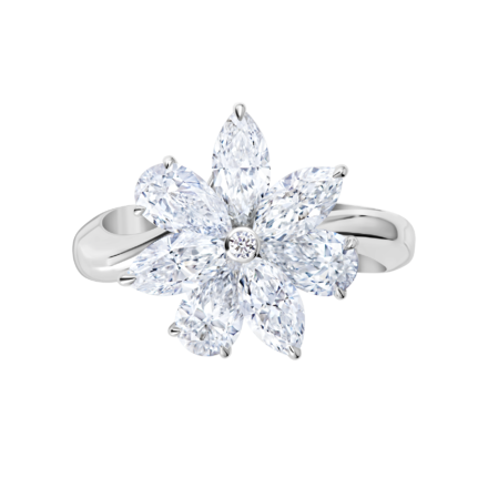 Кольцо с бриллиантами, белое золото 2