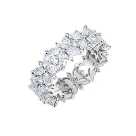  Кольцо с бриллиантами, белое золото