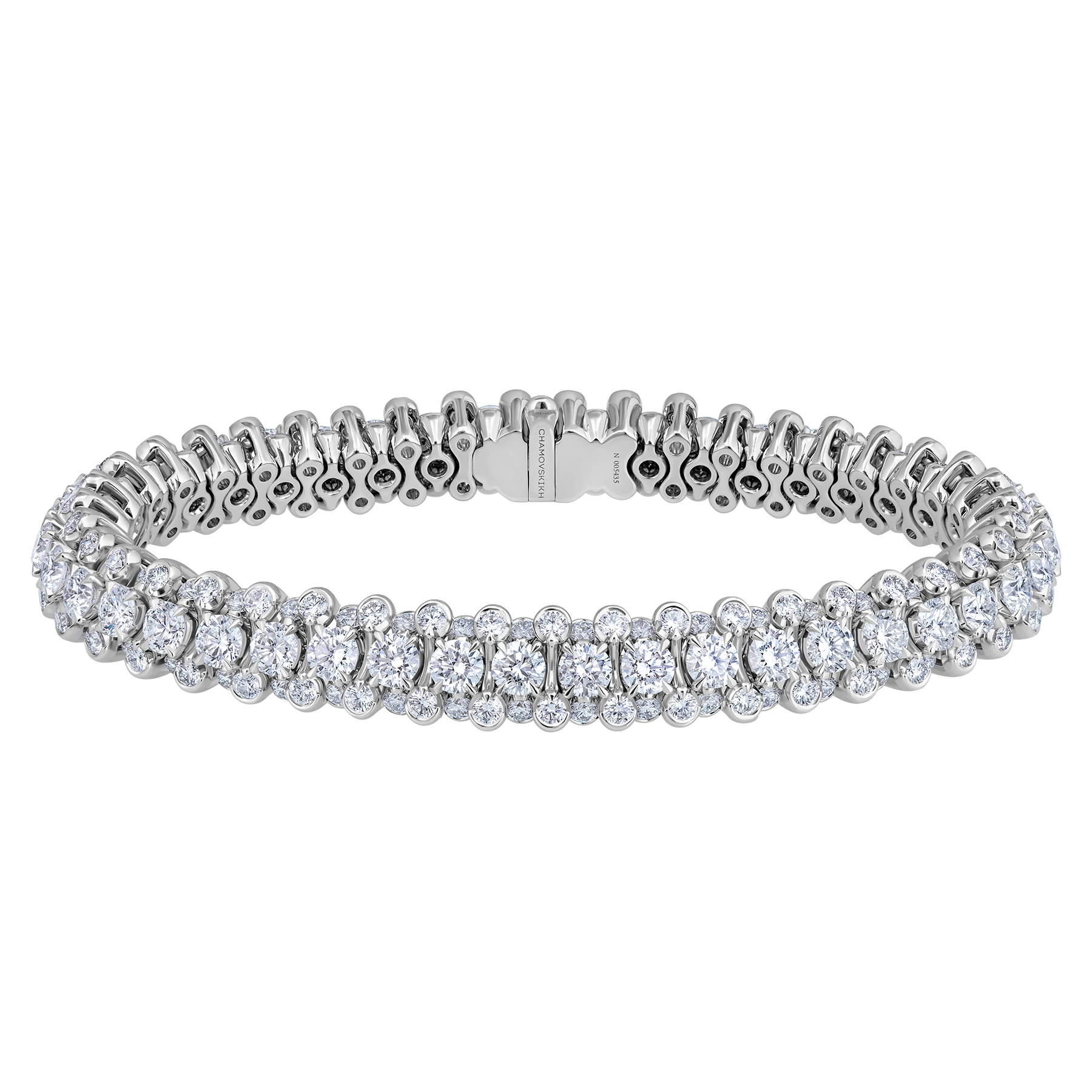 Браслет с бриллиантами, белое золото