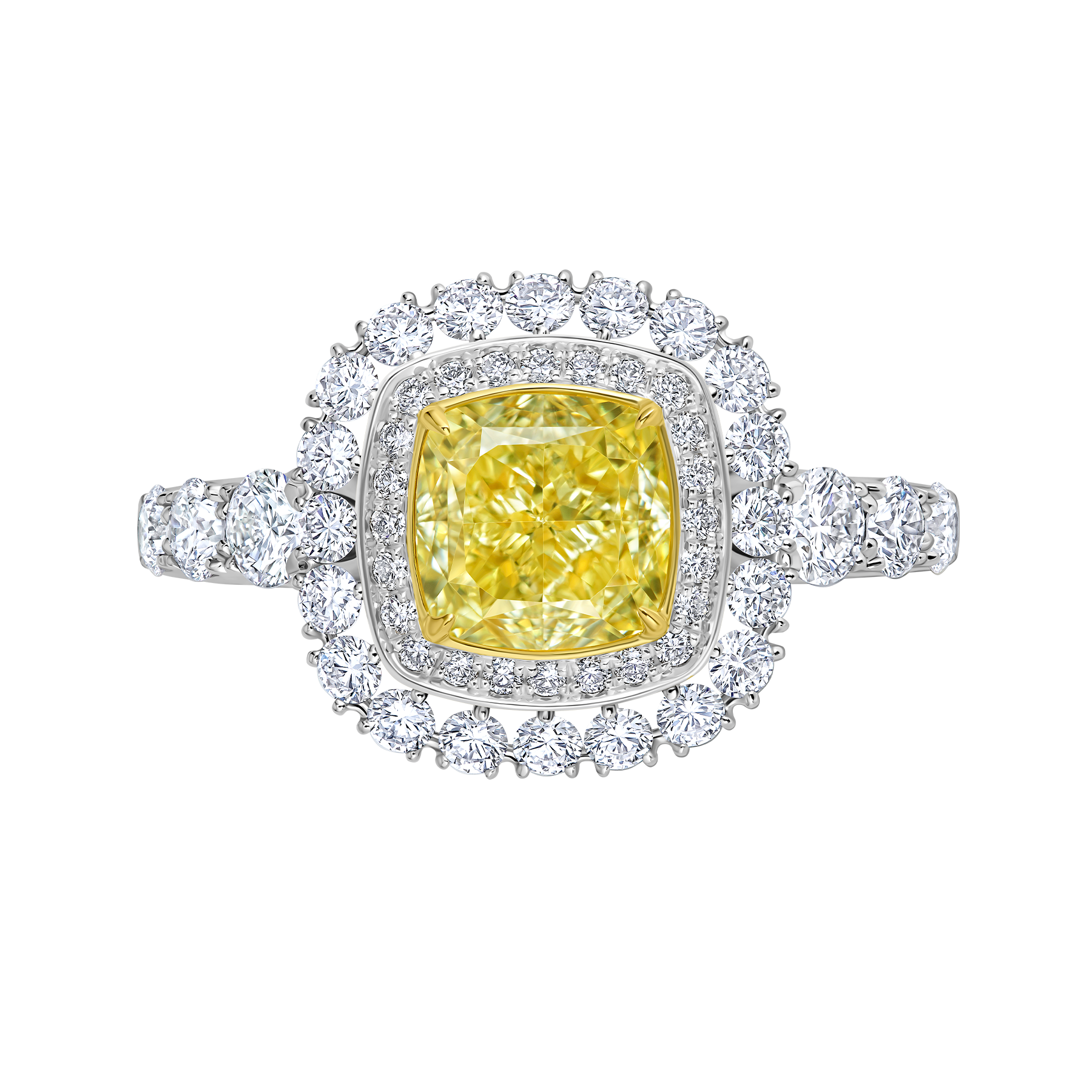 Кольцо с бриллиантами, белое золото