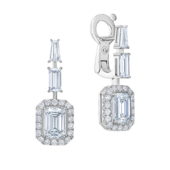 Серьги с бриллиантами, белое золото