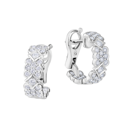  Серьги с бриллиантами, белое золото