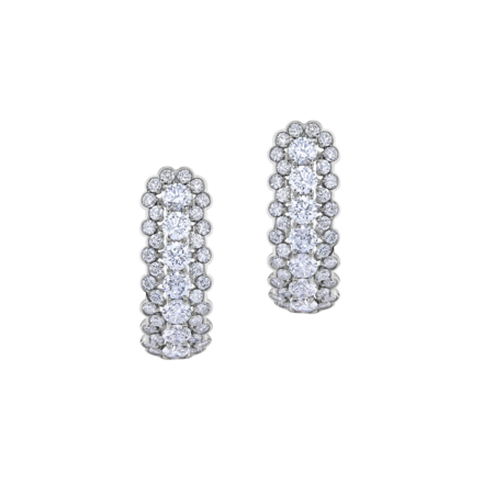 Серьги с бриллиантами, белое золото 2