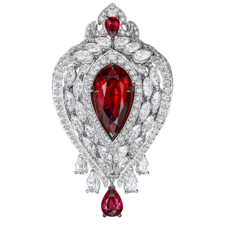 Кольцо с рубинами и бриллиантами, белое золото 2