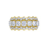 Кольцо с бриллиантами, желтое золото