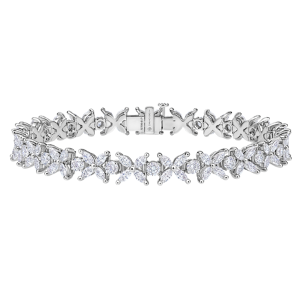 Браслет с бриллиантами, белое золото