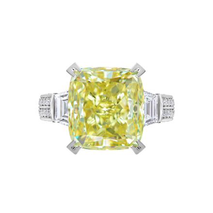 Кольцо с бриллиантами, белое золото 2