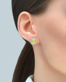 Пусеты с бриллиантами, белое золото