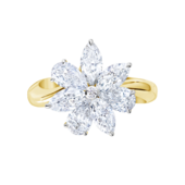 Кольцо с бриллиантами, желтое золото